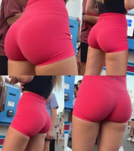 close up teen ass spandex